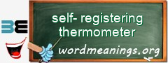 WordMeaning blackboard for self-registering thermometer